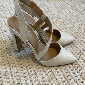 Express croc detailed heels